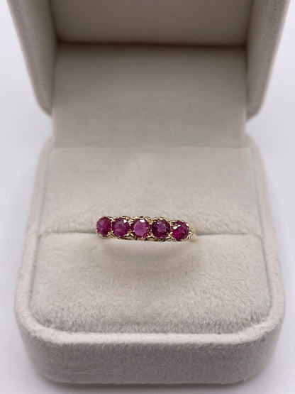 9ct gold ruby ring