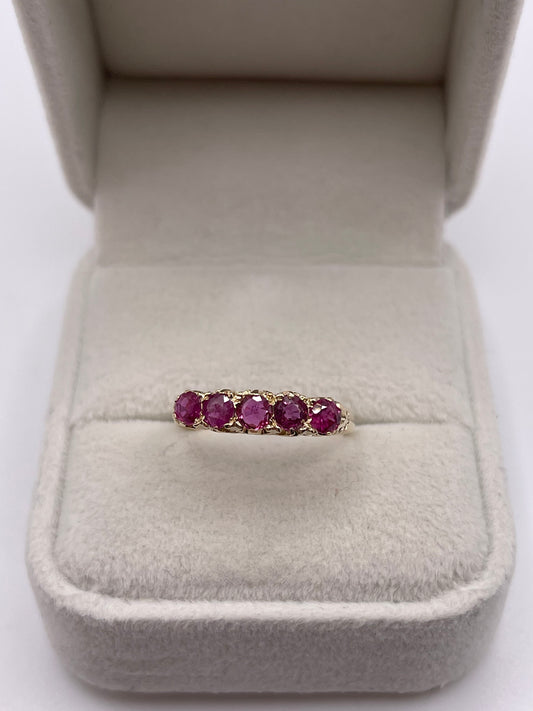 9ct gold ruby ring