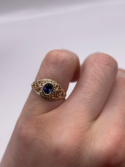 9ct gold iolite ring