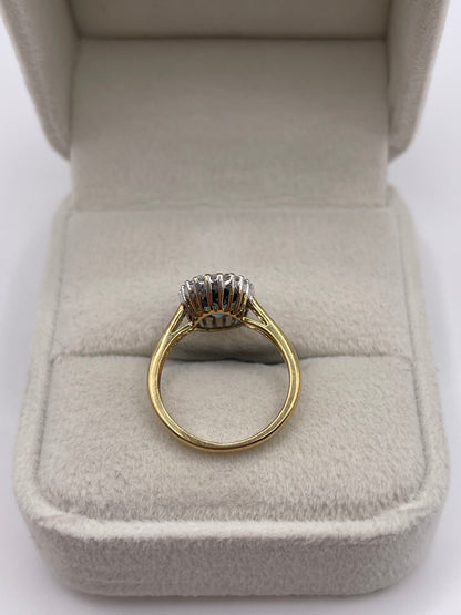 9ct gold topaz and diamond ring