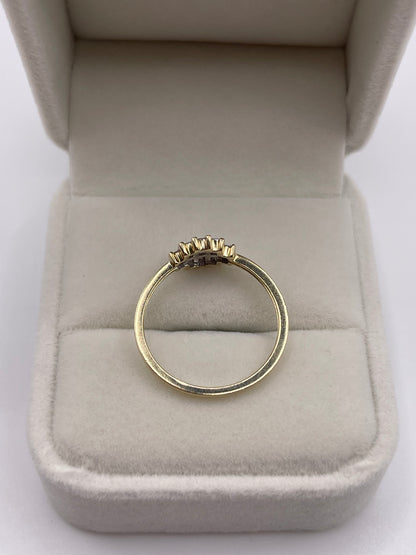 9ct gold diamond cluster ring