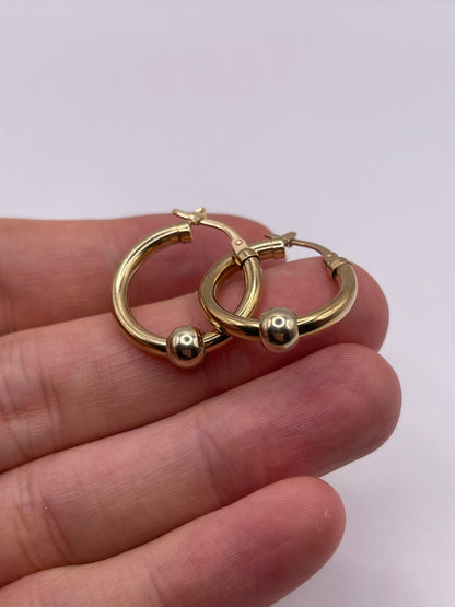 9ct gold creole earrings