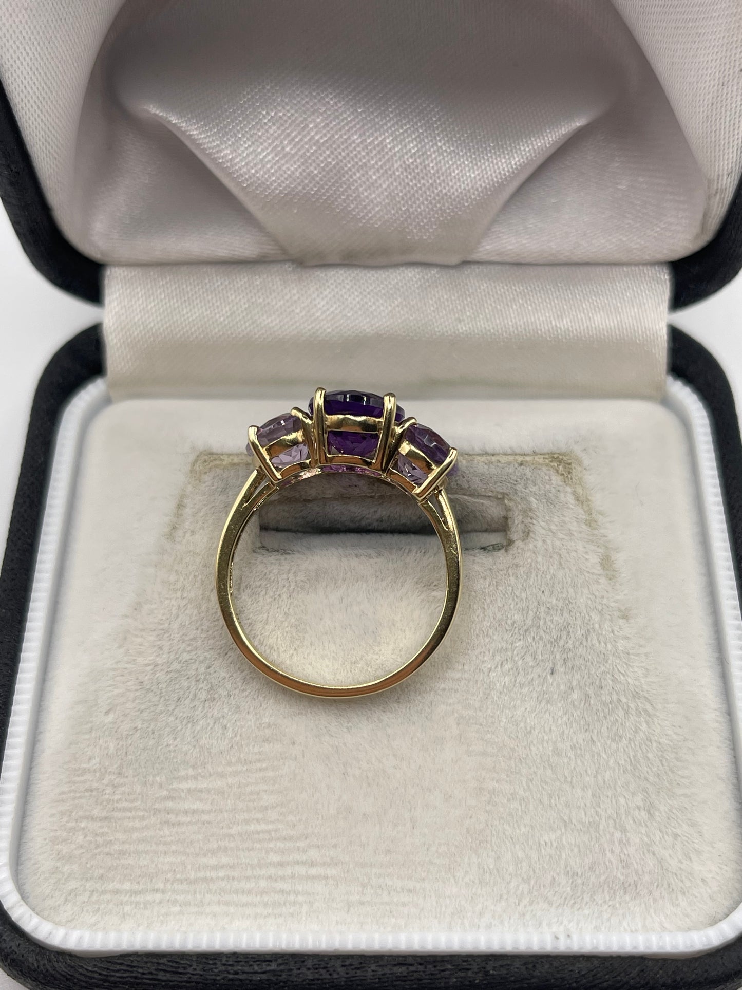 9ct gold amethyst ring