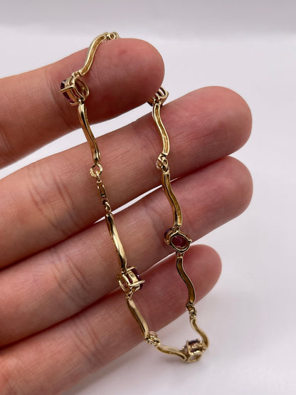 9ct gold topaz bracelet