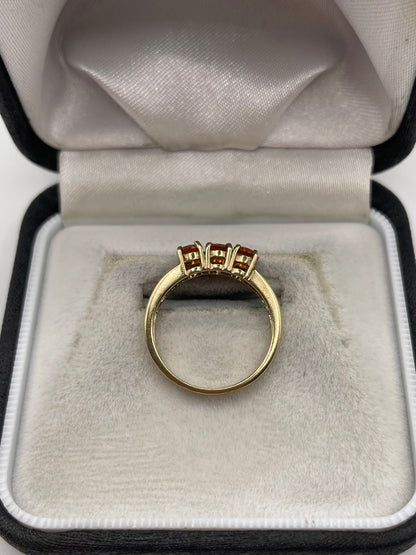 9ct gold fire opal ring