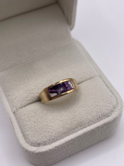 9ct gold blue John ring