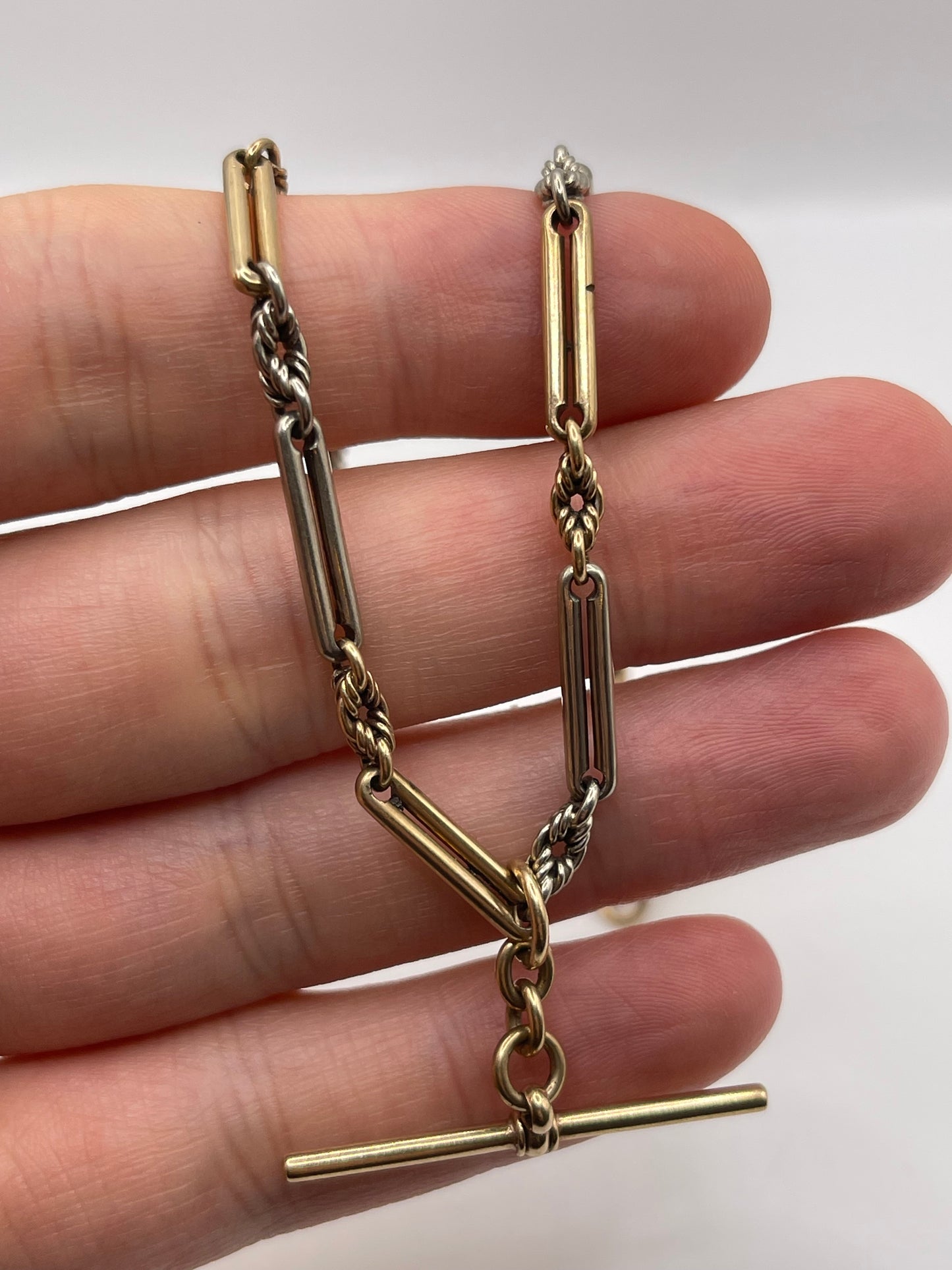 9ct two tone gold chain 180