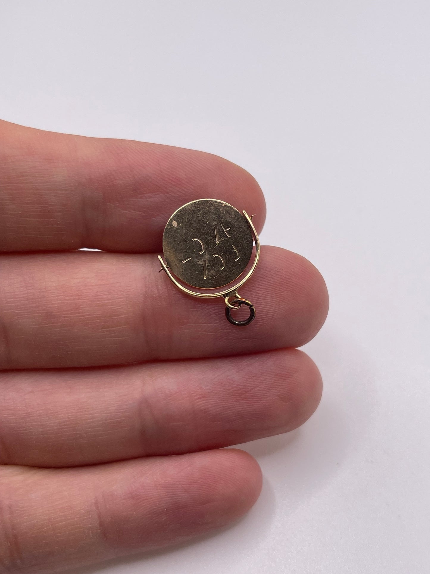 9ct gold I love you spinner charm