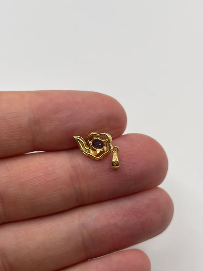 18ct gold sapphire and diamond pendant