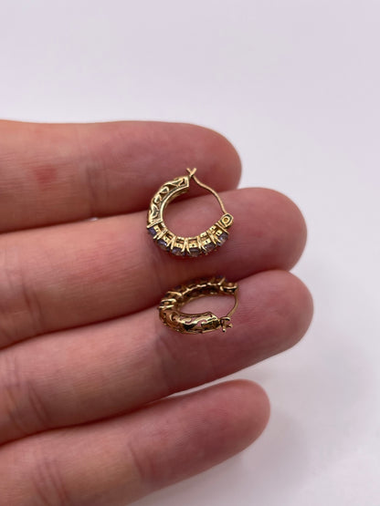 9ct gold tanzanite earrings