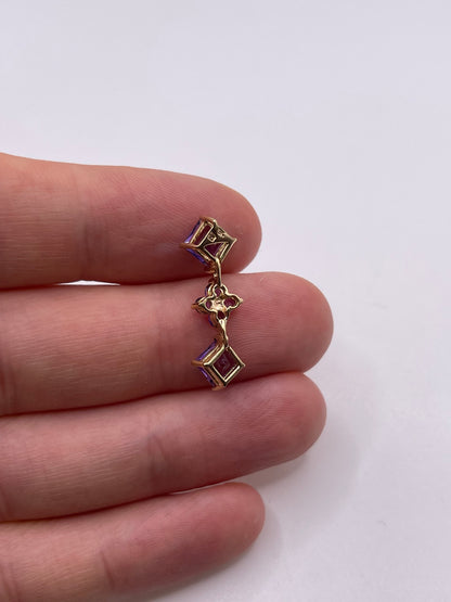 9ct gold amethyst pendant