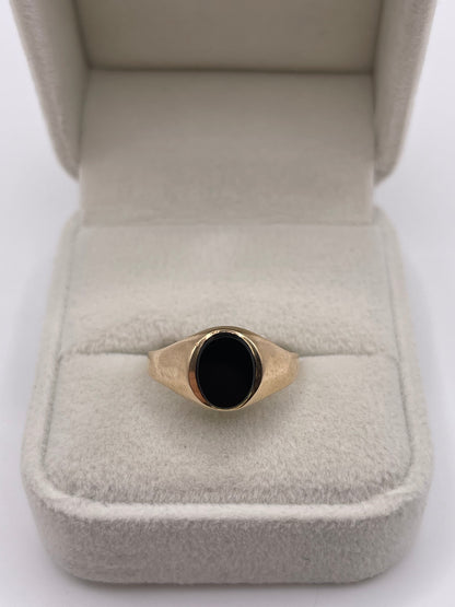 9ct gold onyx signet ring