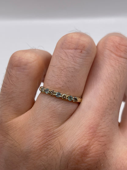 9ct gold alexandrite and diamond ring