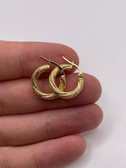 9ct gold creole earrings