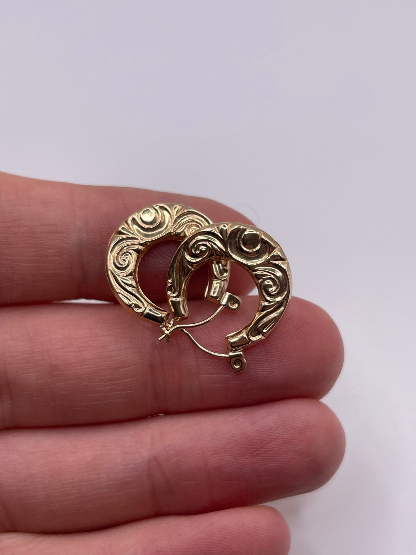 9ct gold creole earrings
