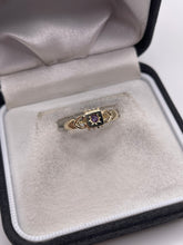 Load image into Gallery viewer, 9ct gold amethyst gypsy ring
