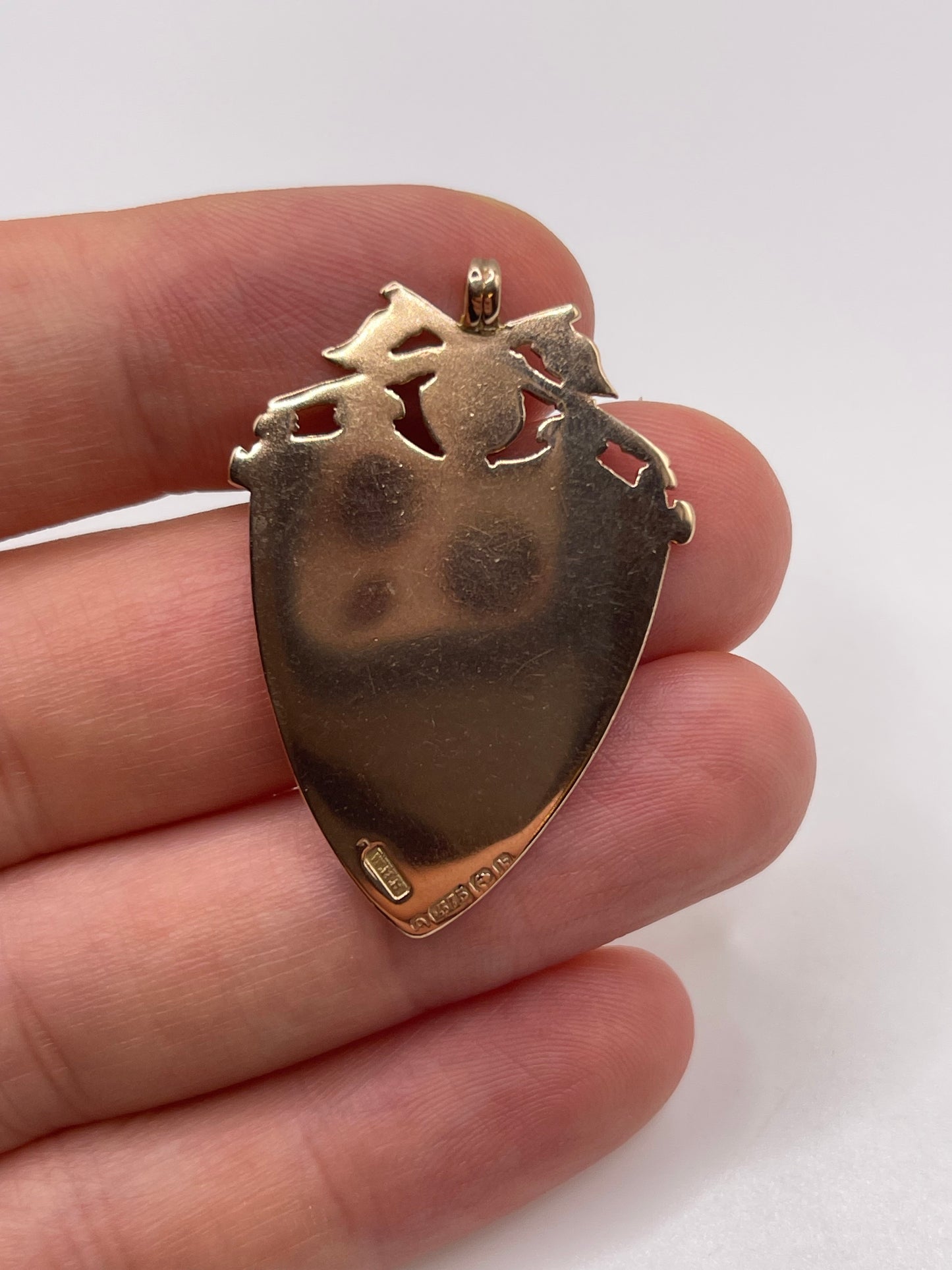 9ct rose gold fob pendant