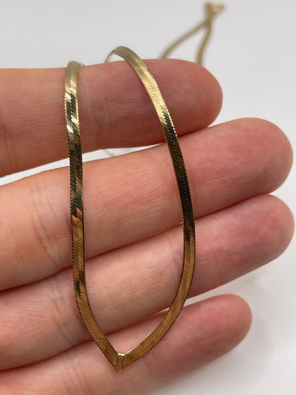 9ct gold wishbone necklace