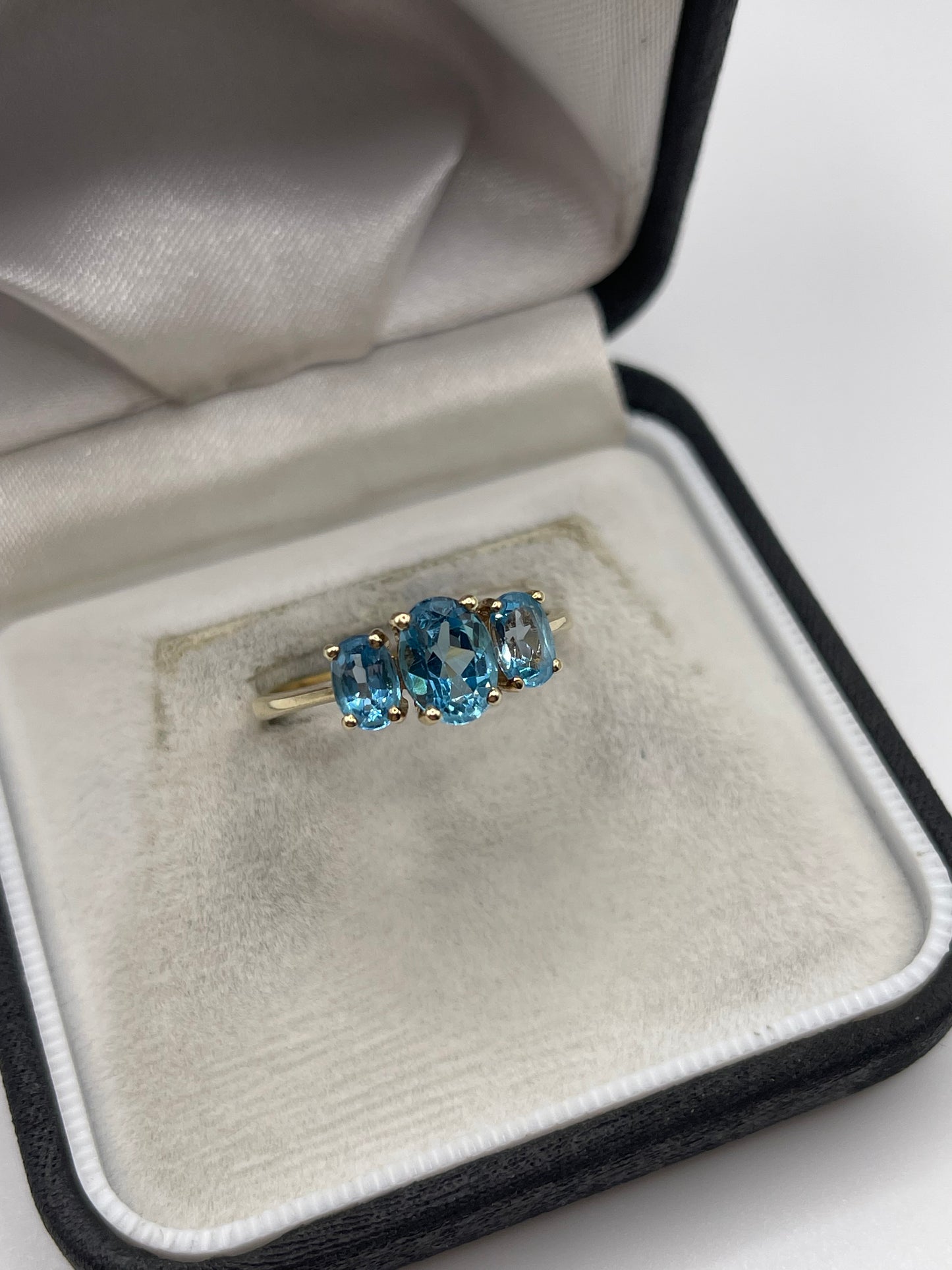 9ct gold blue topaz ring