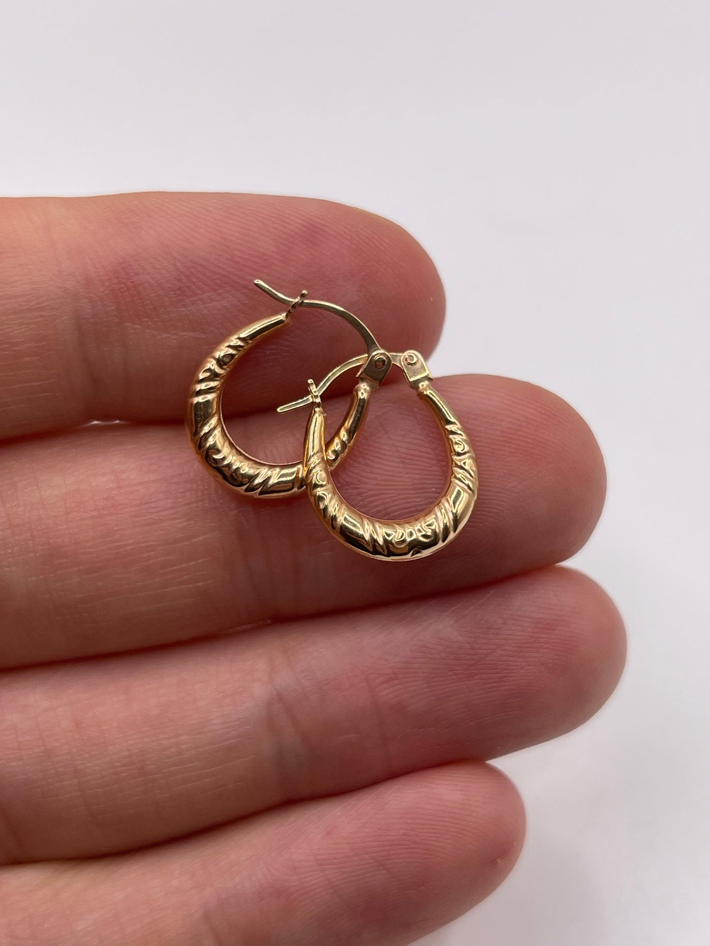 9ct gold creole earrings