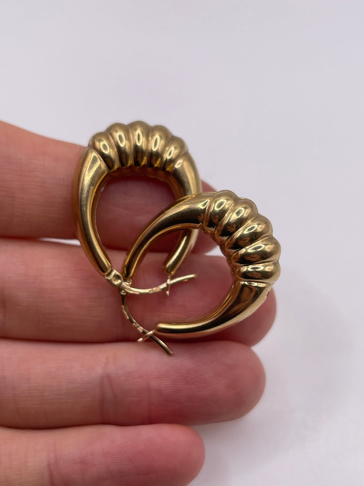 9ct gold creole earrings