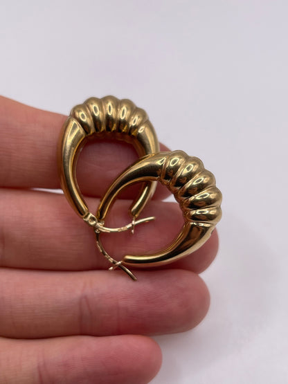 9ct gold creole earrings