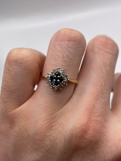 18ct gold sapphire and diamond ring
