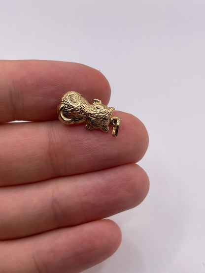 9ct gold cat charm