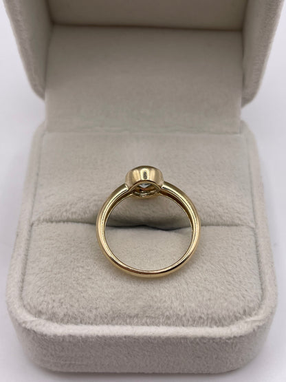 9ct gold blue topaz ring