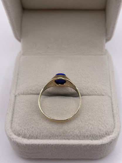 9ct gold lapis signet ring