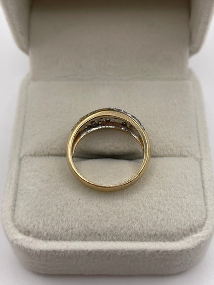 9ct gold diamond cluster ring