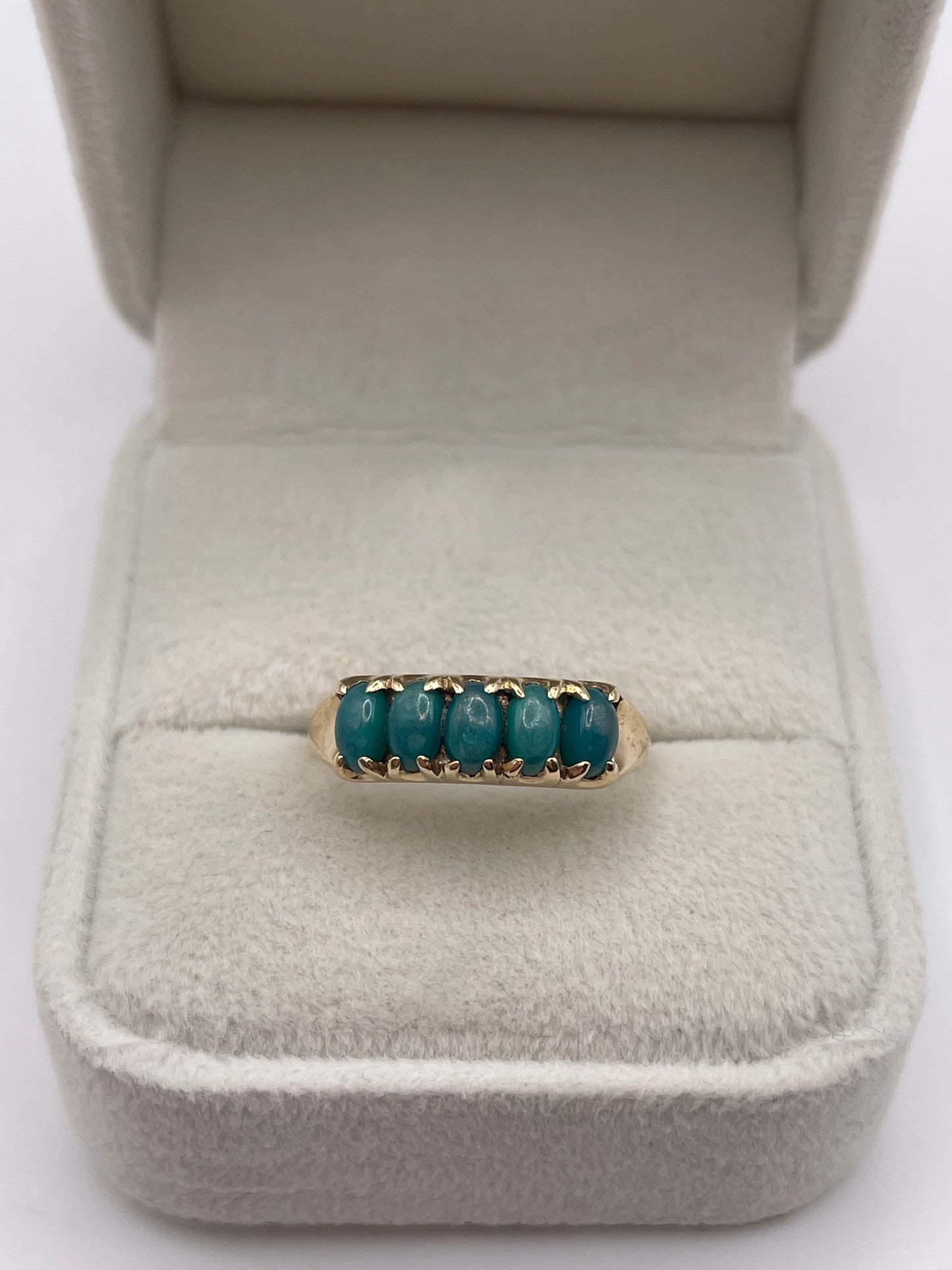 9ct gold turquoise ring