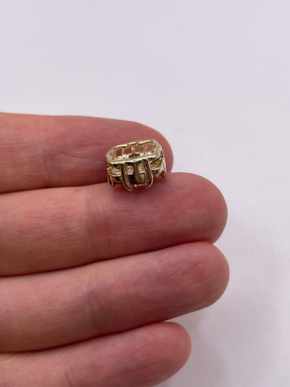 9ct gold sapphire and zircon pendant