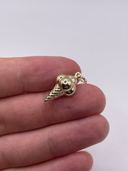 9ct gold ice cream charm