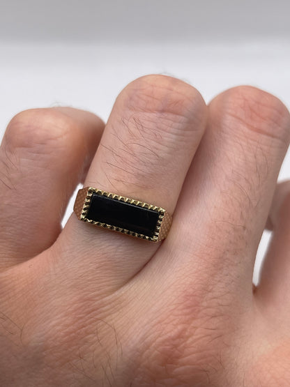 9ct gold onyx signet ring