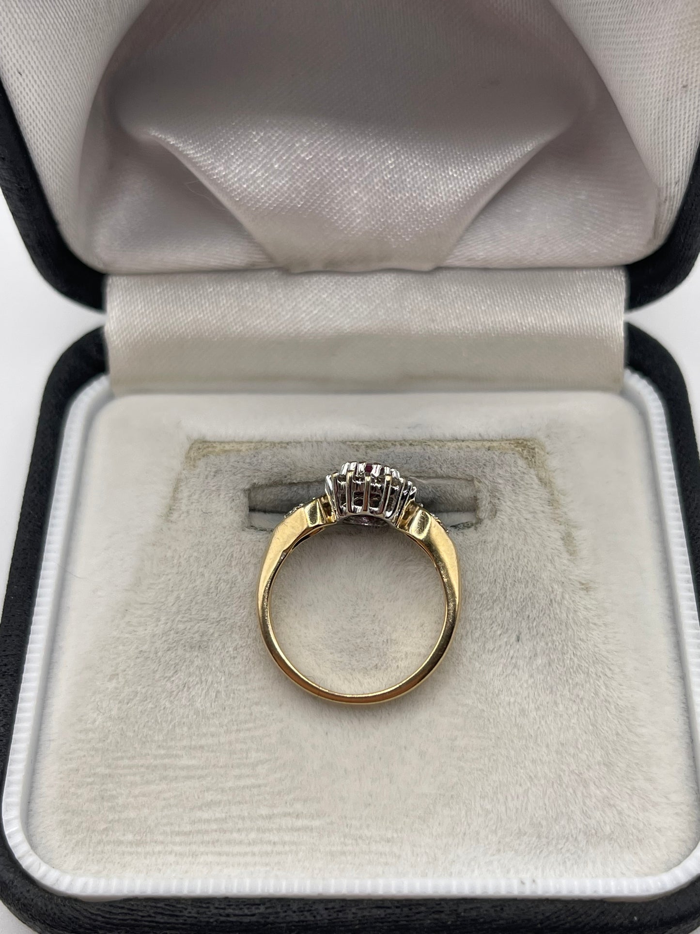 9ct gold ruby and diamond ring