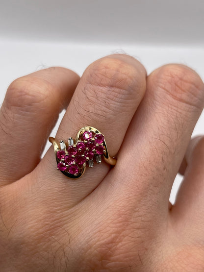 9ct tourmaline and diamond ring