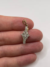 Load image into Gallery viewer, 9ct gold diamond cluster pendant
