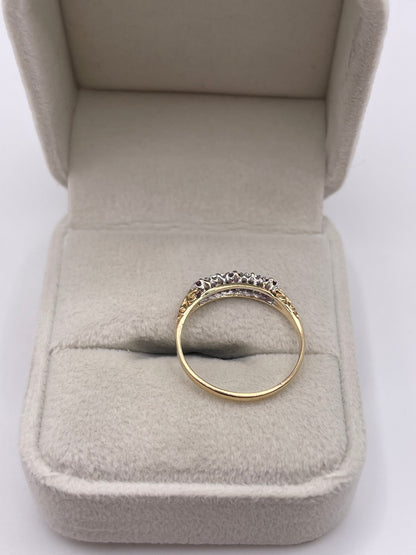 9ct gold ruby and diamond ring