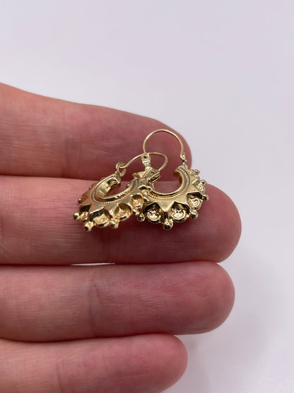 9ct gold creole earrings