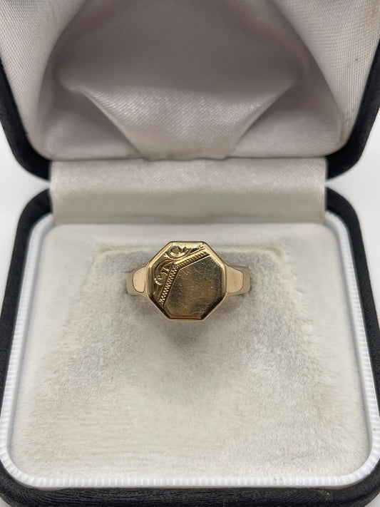 9ct gold signet ring