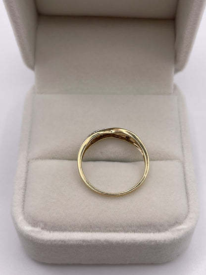 9ct gold diamond I love you ring