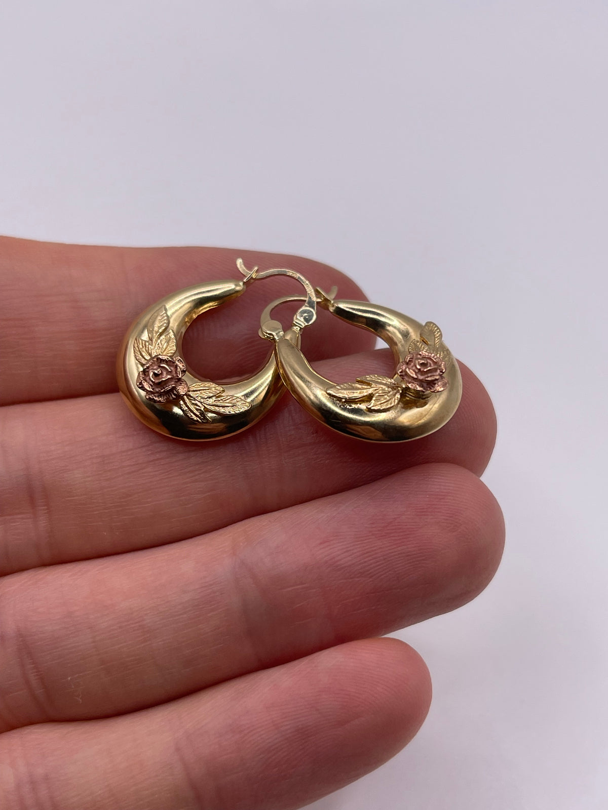9ct gold Creole earrings