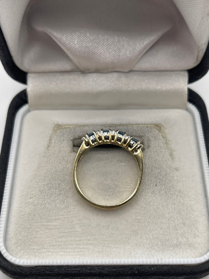9ct gold topaz and diamond ring