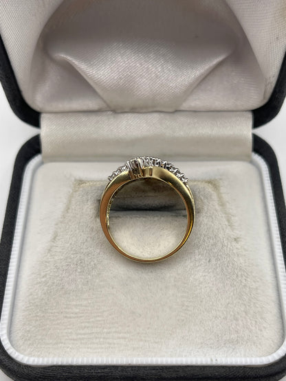 9ct gold diamond cluster ring
