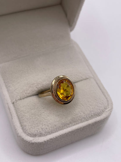 9ct gold citrine ring