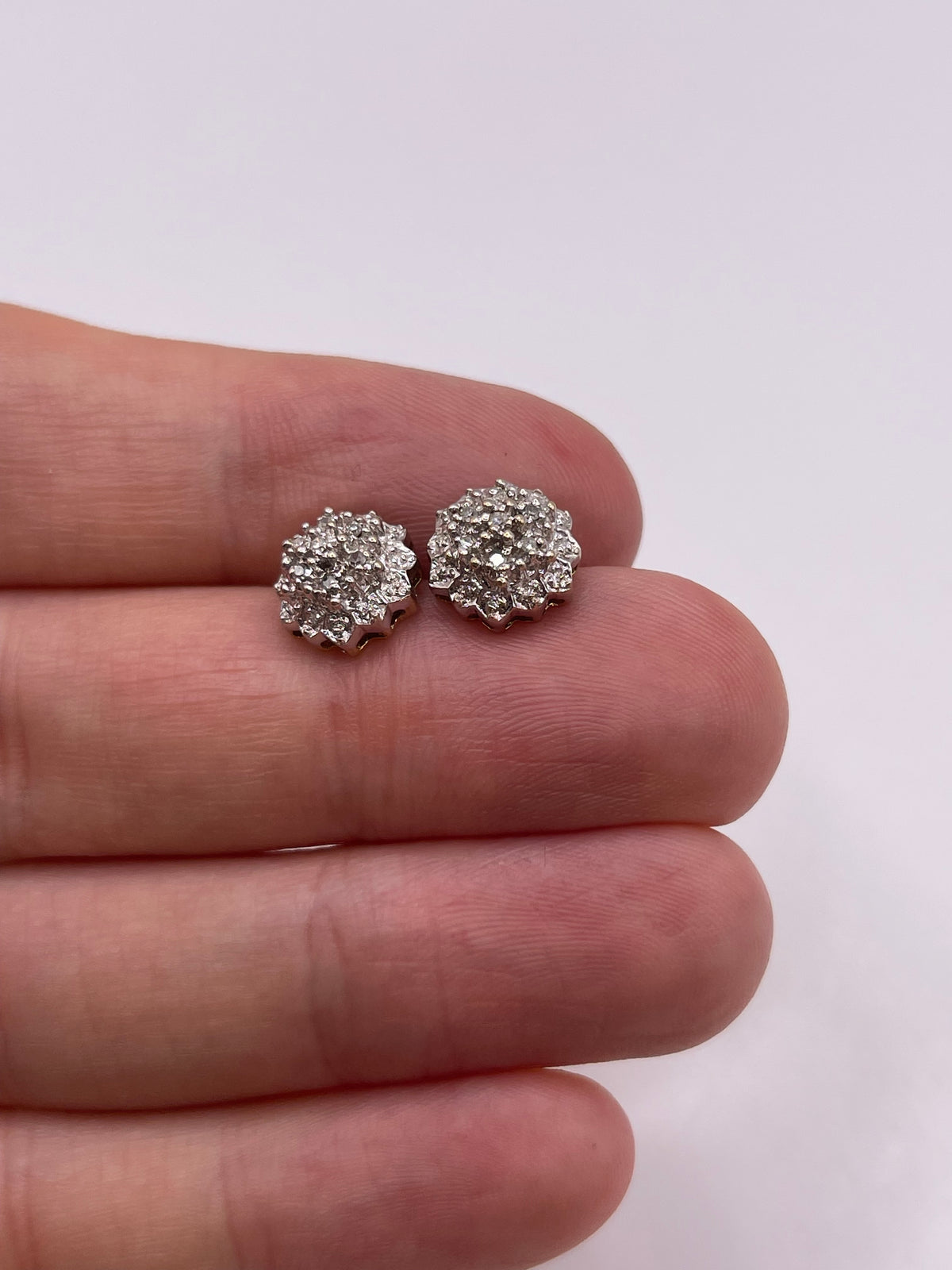 9ct gold diamond earrings