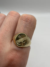 Load image into Gallery viewer, 9ct gold diamond signet ring
