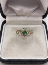 Load image into Gallery viewer, 18ct gold emerald and diamond ring
