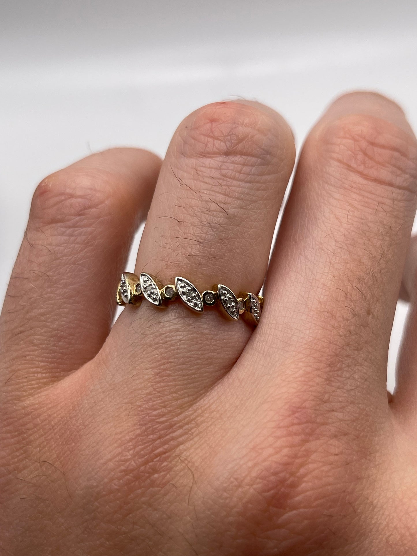 9ct gold diamond eternity ring
